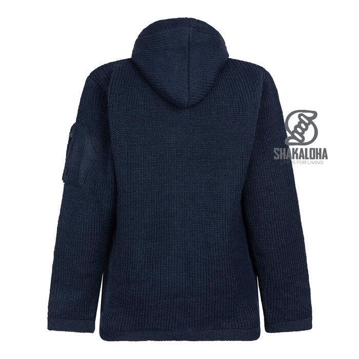Shakaloha Chaleco de punto de lana para hombre Montana Ziphood Bona Blue