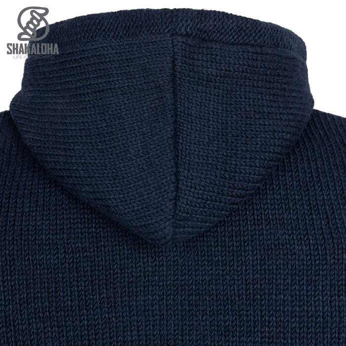 Shakaloha Gebreid wollen herenvest Montana Ziphood Bona Blue