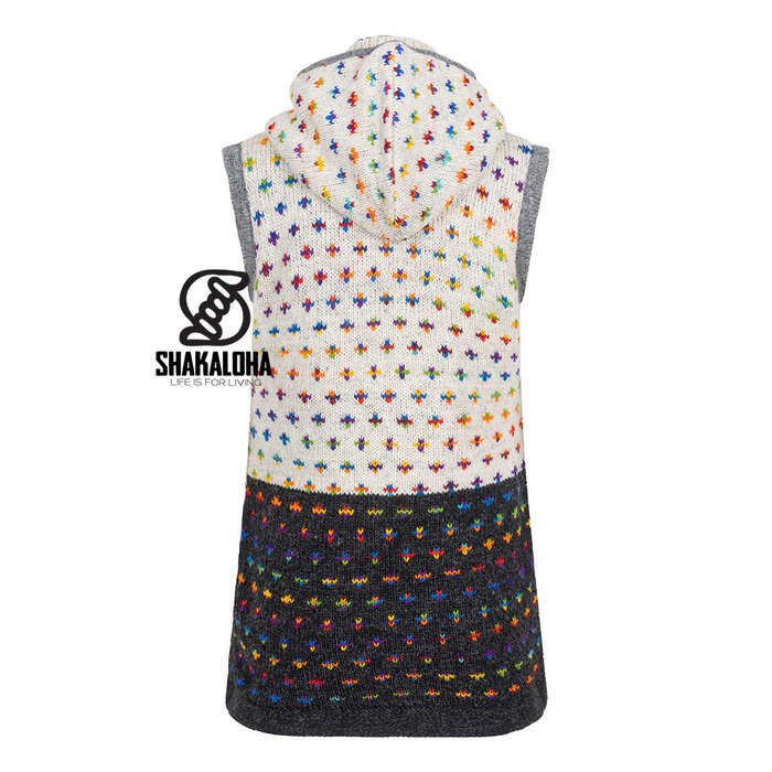 Shakaloha Gilet sans manches en laine beige anthracite W Glow ZH pour femme