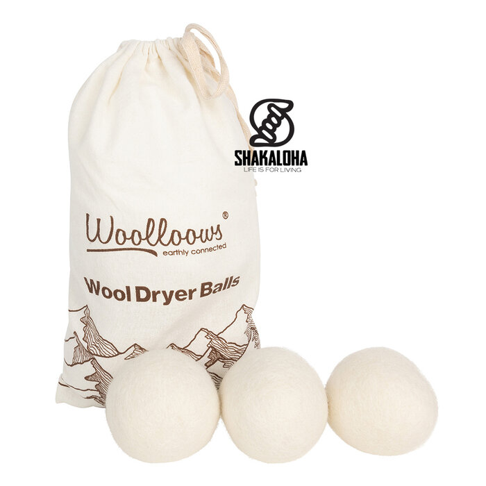 Woolloows Palline per lavaggio e asciugatura Woolloows, 3 pezzi, bianche XL