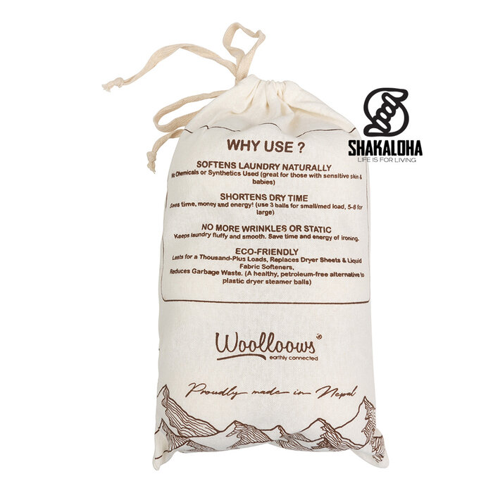 Woolloows Bolas de secado Woolloows (paquete de 6), color blanco