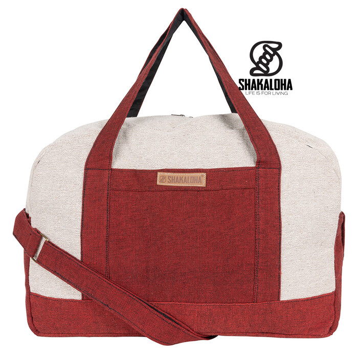 Shakaloha Bolsa transportadora roja y beige