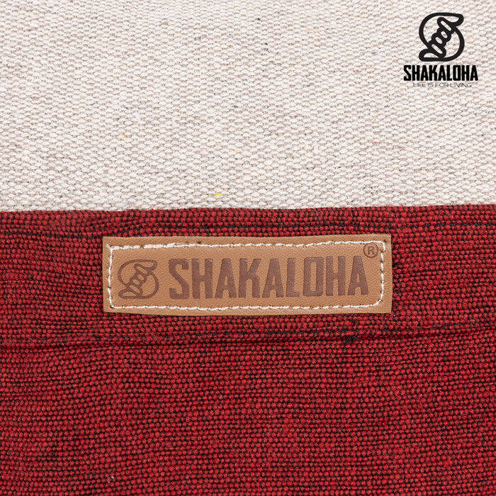 Shakaloha Bolsa transportadora roja y beige