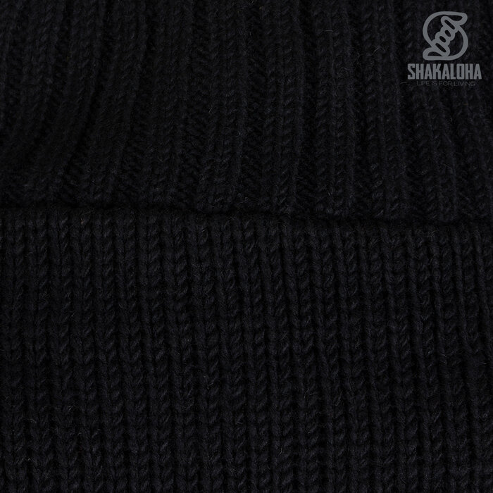 Shakaloha M Flint Collar Black Woolen Men’s Cardigan