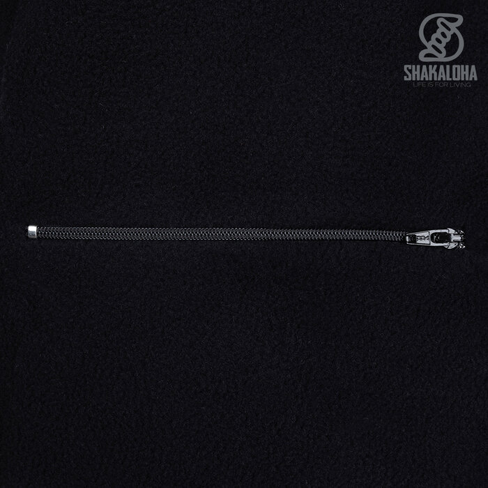 Shakaloha M Flint Collar Schwarz Wollene Herrenstrickjacke