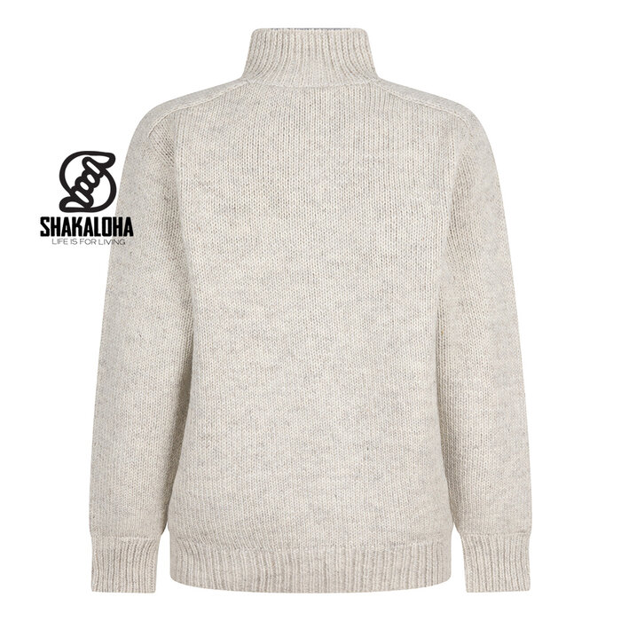 Shakaloha M Maruni Beige gebreid vest met knopen