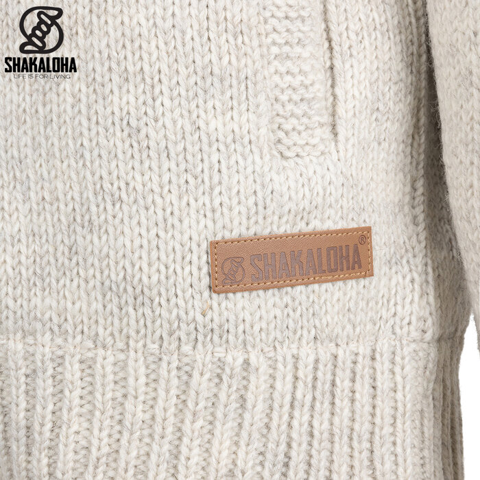 Shakaloha M Maruni Beige knitted cardigan with buttons