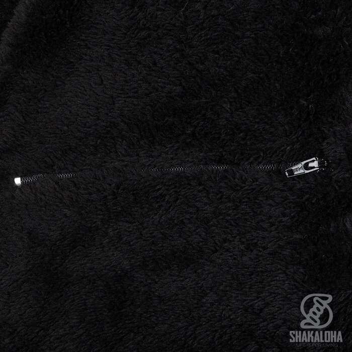 Shakaloha Shakaloha Gebreid Wollen Vest Chamonix  met Teddy Fleece Voering en Capuchon - Man/Uni - Handgemaakt in Nepal van Schapenwol