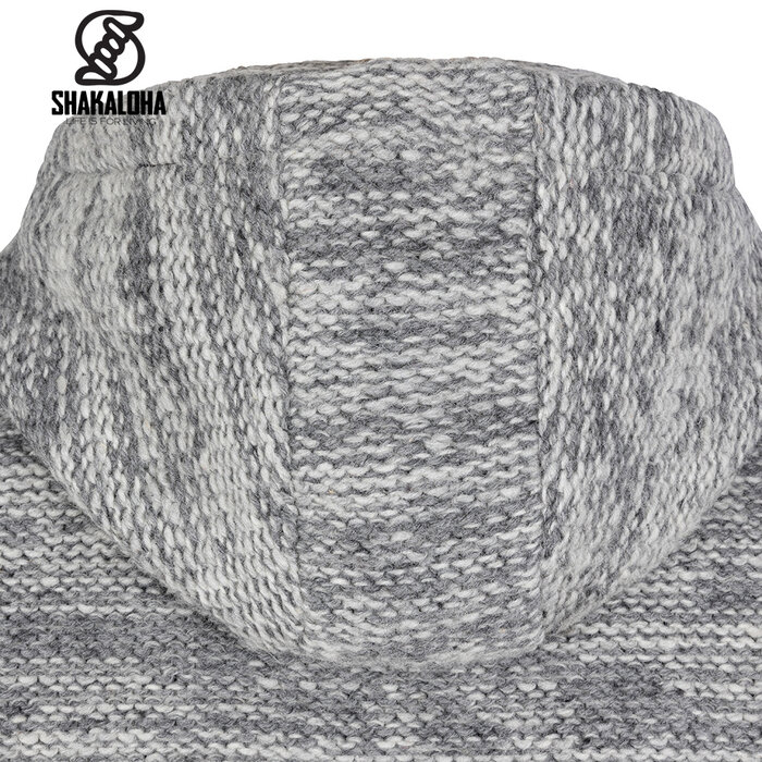 Shakaloha Shakaloha Knitted Wool Vest Chamonix with Teddy Fleece Lining and Hood - Men/Uni - Handmade in Nepal from Sheep Wool