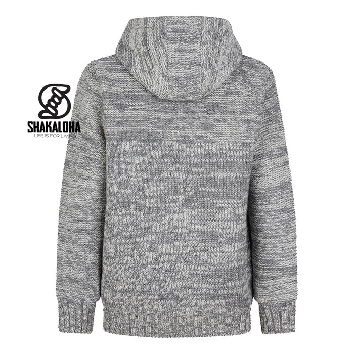 Shakaloha Shakaloha Knitted Wool Vest Chamonix with Teddy Fleece Lining and Hood - Men/Uni - Handmade in Nepal from Sheep Wool