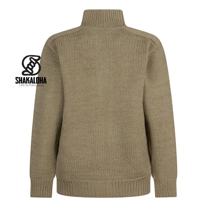 Shakaloha M Maruni Khaki knitted cardigan with buttons