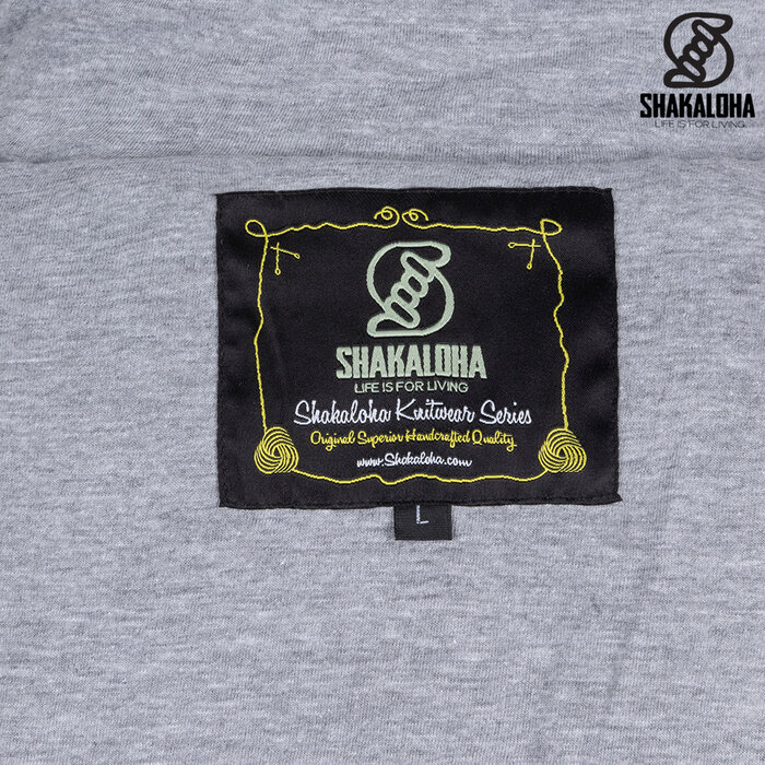 Shakaloha M Maruni Khaki-Strickjacke mit Knöpfen