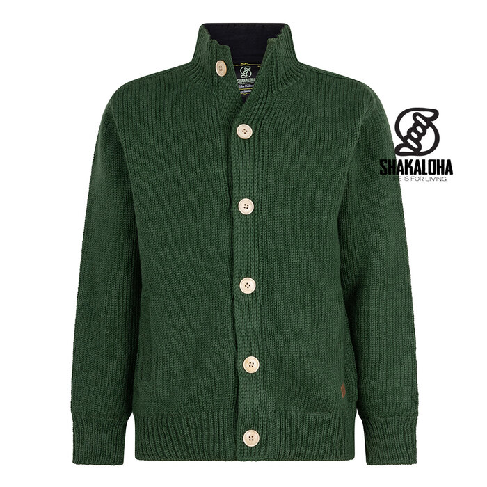 Shakaloha M Maruni Forrest Green Strickjacke mit Knöpfen