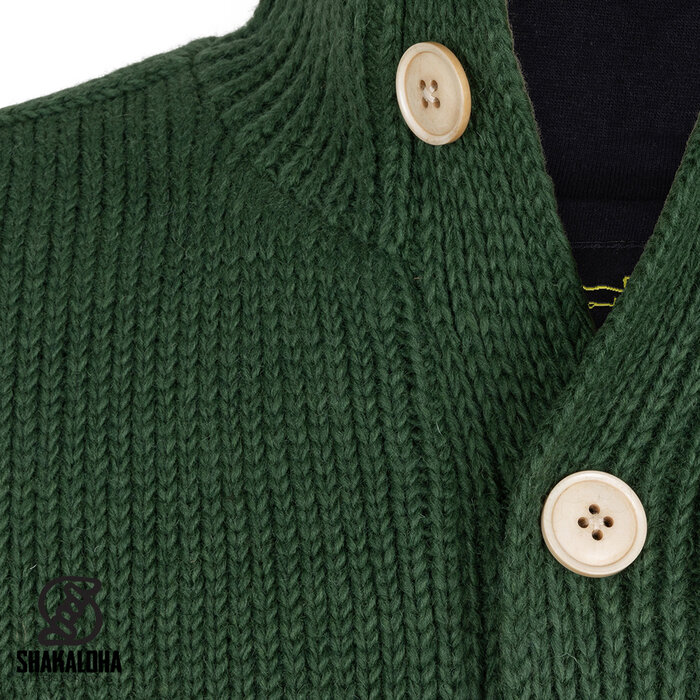 Shakaloha M Maruni Forrest Green Strickjacke mit Knöpfen