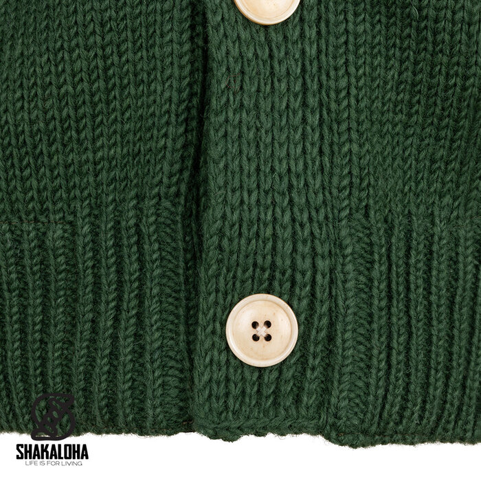 Shakaloha M Maruni Forrest Green Strickjacke mit Knöpfen