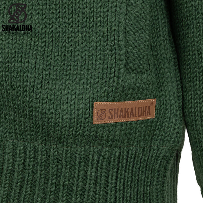 Shakaloha M Maruni Forrest Cardigan tricoté vert avec boutons