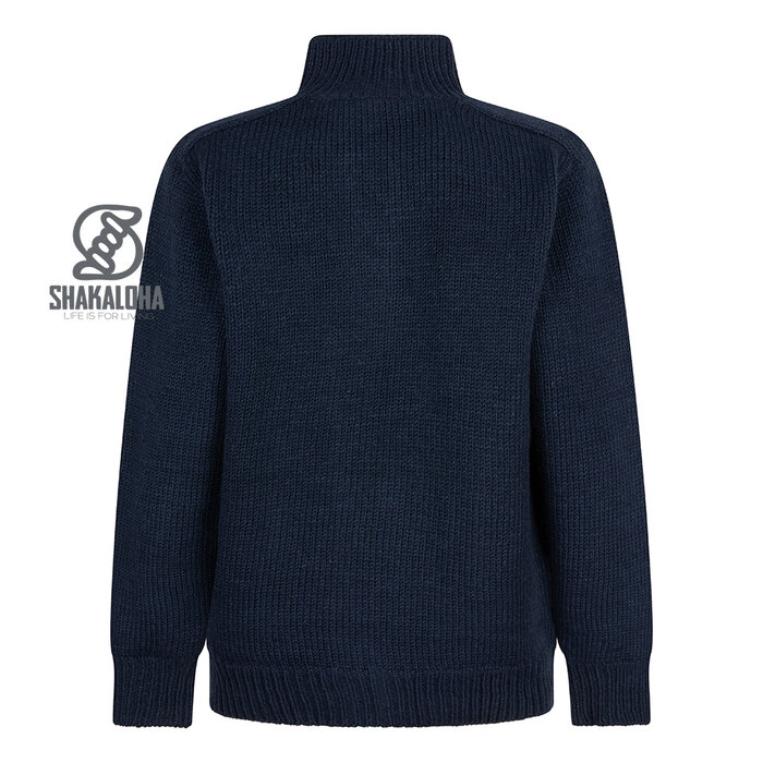 Shakaloha M Maruni Donkerblauw Navy Gebreid Wollen Heren Vest met Knopen