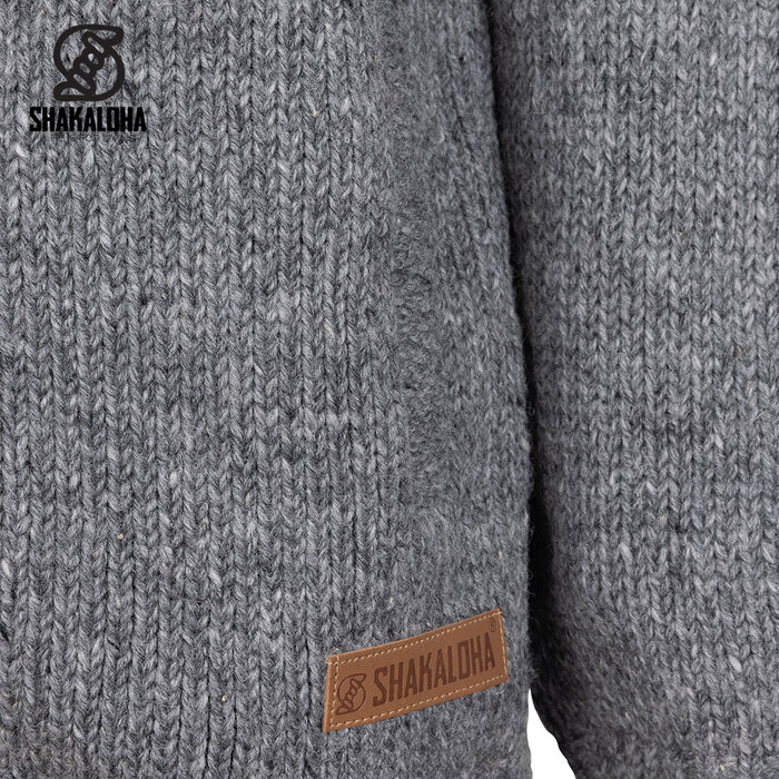 Shakaloha M Maruni Grey Wool Men's Vest with Zipper and Buttons