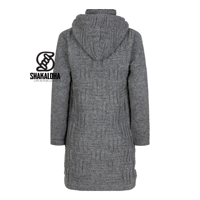 Shakaloha W Cross Grijs Lang Dames Wollen Vest
