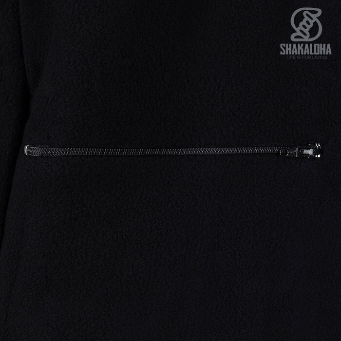 Shakaloha Chaleco largo de lana gris para mujer W Cross