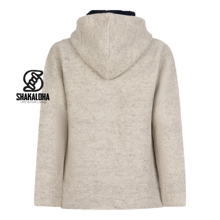 Shakaloha Abrigo de lana para hombre color beige marino bávaro M