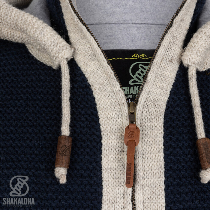 Shakaloha M Bavarian NavyBeige Men's Wool Coat