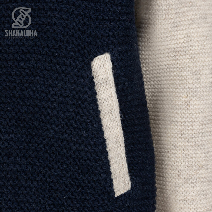 Shakaloha Manteau en laine Bavarian NavyBeige pour homme