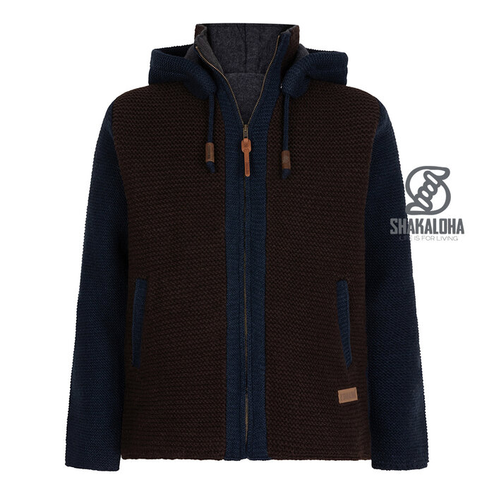Shakaloha Manteau en laine Bavarian ChocoNavy pour homme avec doublure