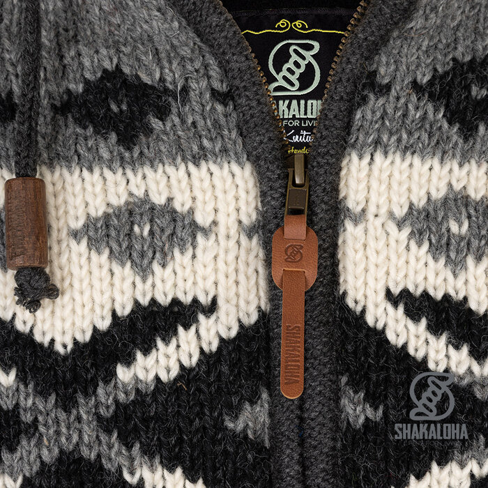 Shakaloha Norwegian knitwear wool vest M Rockford ZH Gray
