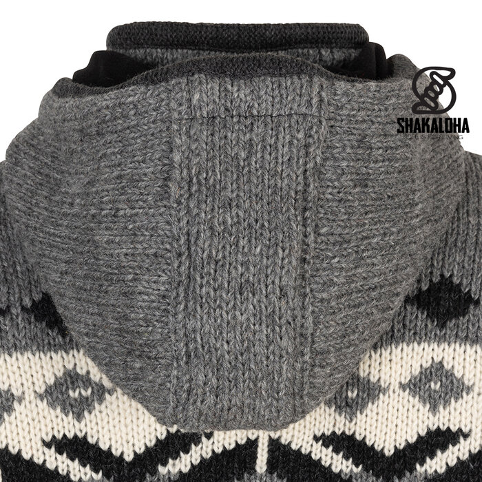 Shakaloha Chaleco de lana de punto noruego M Rockford ZH Gris