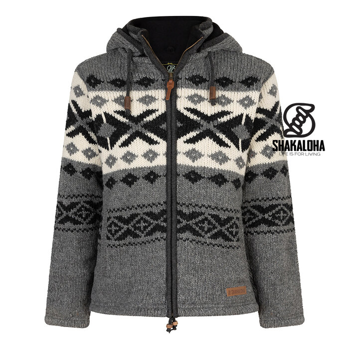 Shakaloha Norwegian knitwear wool vest M Rockford ZH Gray