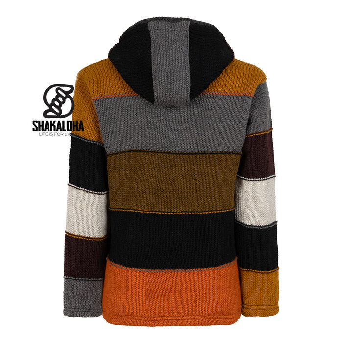 Shakaloha Chaleco de lana para hombre Zito ZH FlexMulti con rayas horizontales de colores