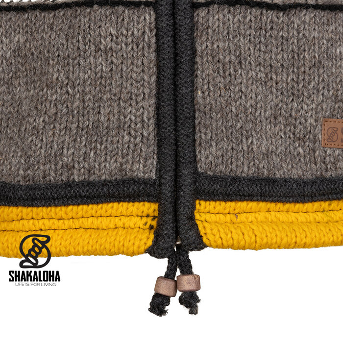 Shakaloha Chaleco de hombre de lana con rayas horizontales de colores M Zito ZH BlowMulti