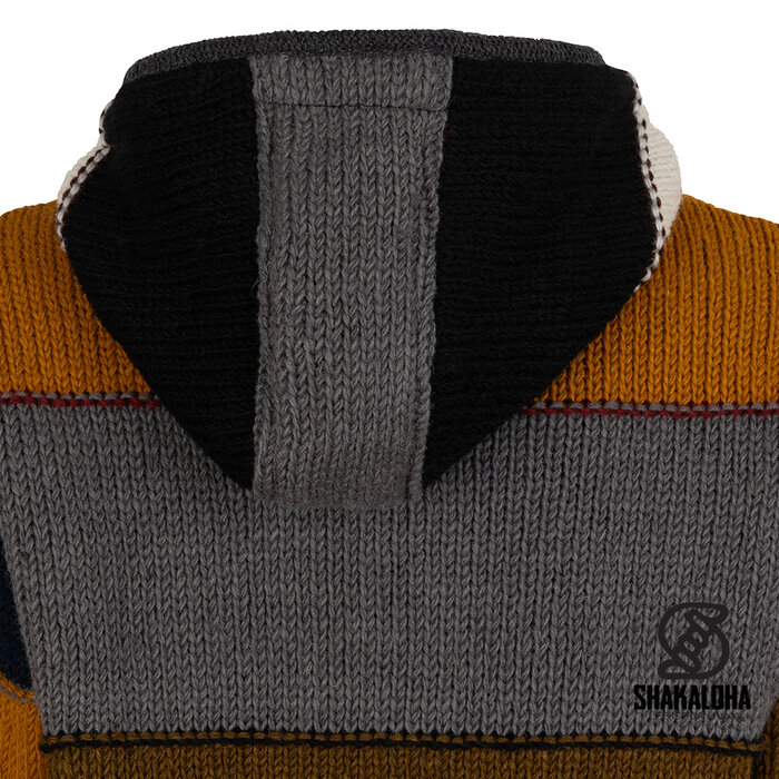 Shakaloha Wool men's vest with horizontal colored stripes M Zito ZH BlowMulti