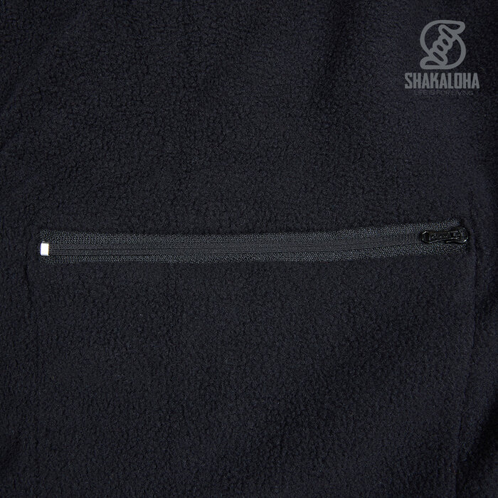 Shakaloha Sudadera con capucha Shakaloha Patch Slowfade: chaleco de lana hecho a mano con forro polar y cremallera YKK