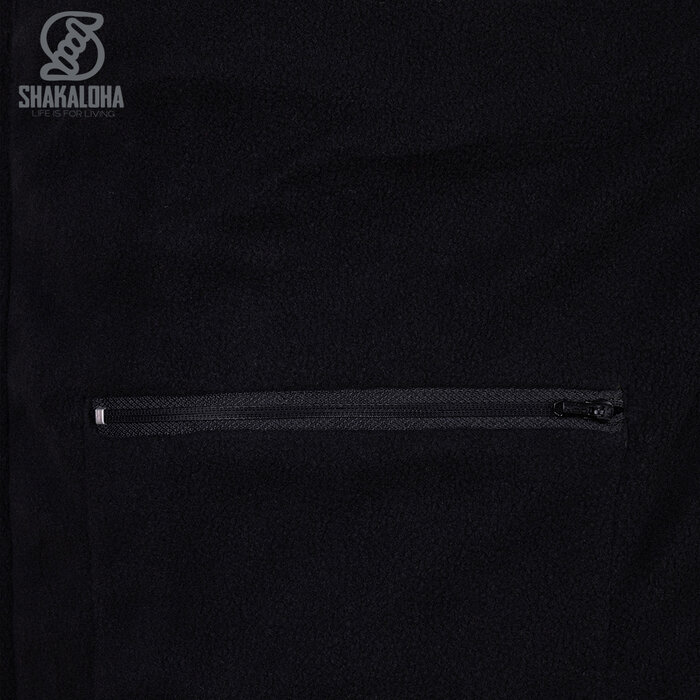 Shakaloha M Summit ZH – Chaleco de lana para hombre con forro polar, cremallera YKK, canesú acolchado en los hombros y bolsillo en el pecho (antracita/negro)