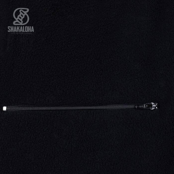 Shakaloha W Itaka GrijsAntraciet – gebreide wollen damesvest met fleecevoering, YKK frontzip, doorgestikte schouderpas, borstzak, 2 steekzakken, regular fit.