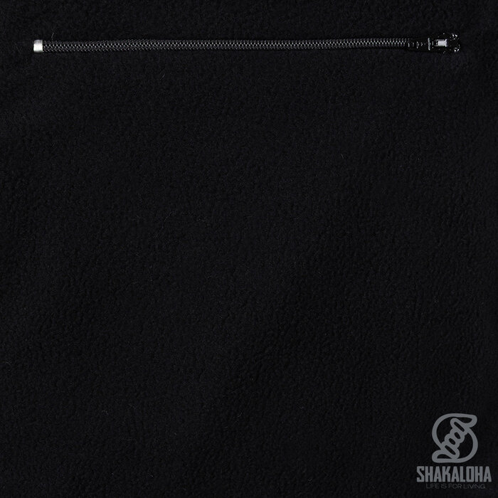 Shakaloha M Tundra Bleu marine/Beige – veste en laine homme avec polaire polyester, zip frontal YKK, capuche amovible avec bouton anti‐ouverture, poche kangourou doublée polaire + poche poitrine intérieure zippée, 2 cordons en laine avec anneaux en bois gravés du l