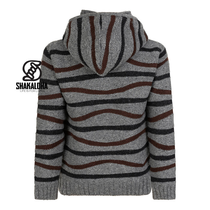 Shakaloha M Luma – wollen herenvest met fleecevoering, YKK frontzip, afritsbare capuchon met trekkoorden, 2 steekzakken, ribboorden, regular fit.