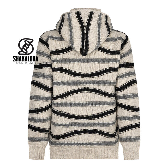 Shakaloha M Luma – Herren‐Wolljacke mit Fleecefutter, YKK Frontzip, abnehmbare Kapuze, 2 Taschen, Rippbündchen, Regular Fit.