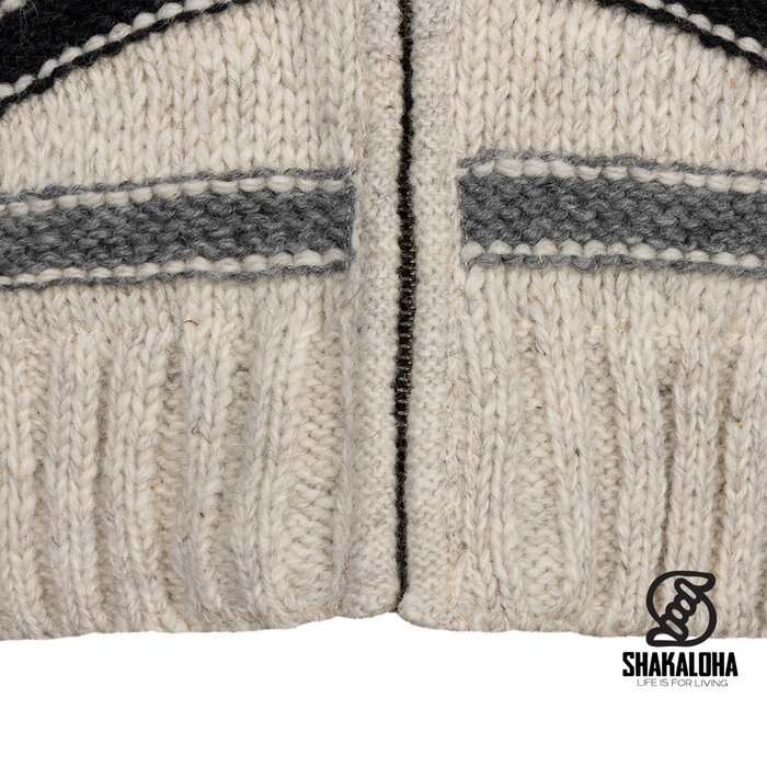 Shakaloha M Luma – Chaleco de lana para hombre con forro polar, cremallera frontal YKK, capucha desmontable con cordones, dos bolsillos laterales, puños y dobladillo acanalados, corte regular.