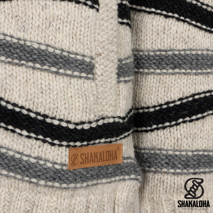 Shakaloha M Luma – Chaleco de lana para hombre con forro polar, cremallera frontal YKK, capucha desmontable con cordones, dos bolsillos laterales, puños y dobladillo acanalados, corte regular.