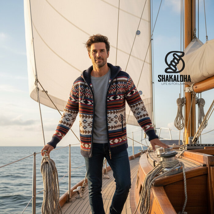 Shakaloha Cardigan Homme Burque Multicolore