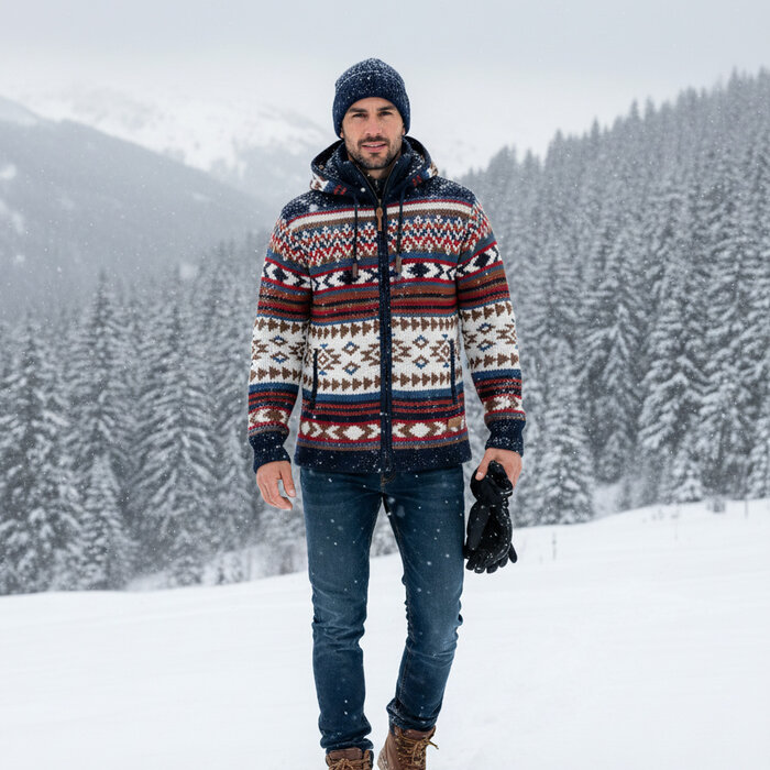 Shakaloha Herren Strickjacke Burque Mehrfarbig
