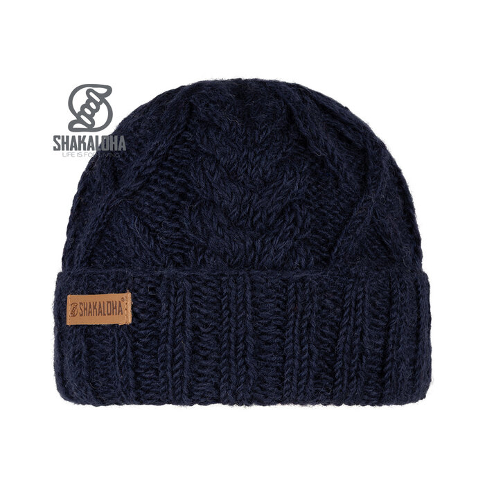 Shakaloha Gorro de lana de punto Loader Beanie azul marino