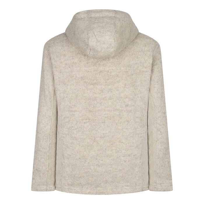 Shakaloha Shakaloha Knitted Wool Vest Navigator Beige Cream with Fleece Lining and Detachable Hood - Men/Uni - Handmade in Nepal from Sheep Wool