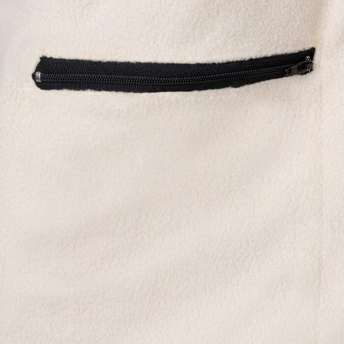 Shakaloha Shakaloha Strick-Wollweste Navigator Beige Creme mit Fleecefutter und abnehmbarer Kapuze – Herren/Uni – Handgefertigt in Nepal aus Schafwolle