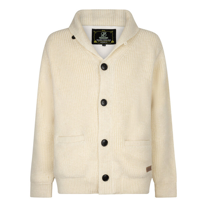 Shakaloha Wollen Vest Knopen Man Macq Cream