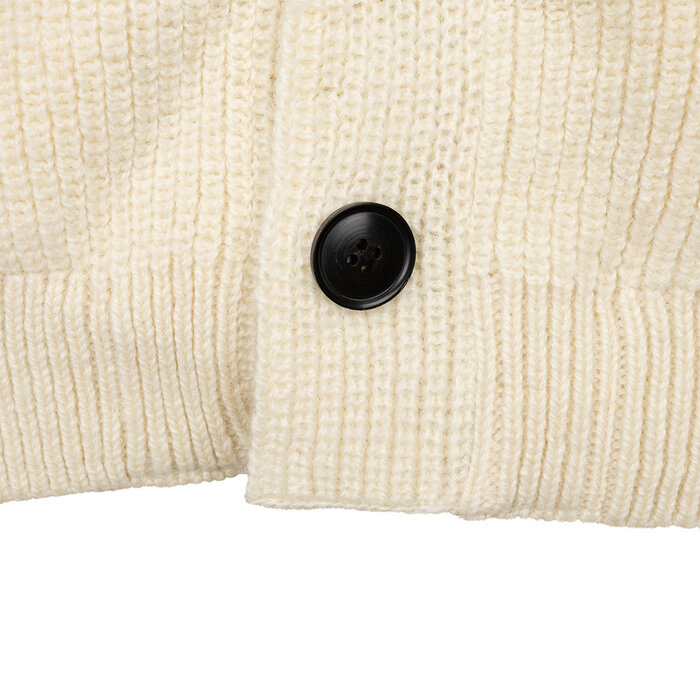 Shakaloha Wollen Vest Knopen Man Macq Cream