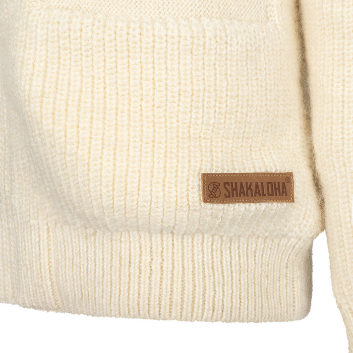 Shakaloha Chaleco de lana con botones para hombre Macq Cream